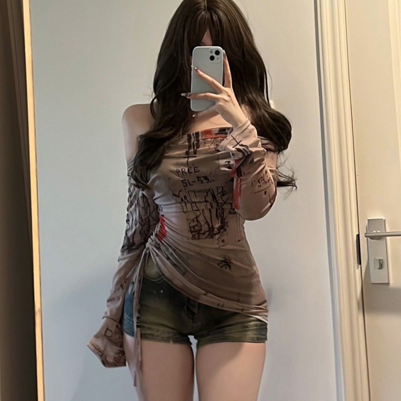Screen Top Mesh - Uzun Kollu Tişört Baharatlı Kız Stili