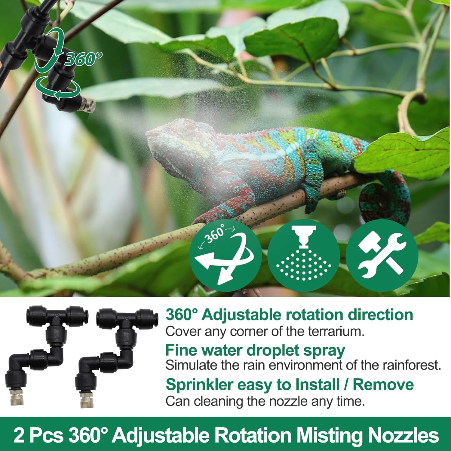 Sürüngen Nemlendiriciler Akıll - Misting Nozzle Reptile incelemesi ve fiyatı